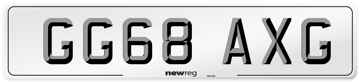 GG68 AXG Number Plate from New Reg